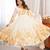 Off white floral printed organza silk anarkali suit set with dupatta & pants