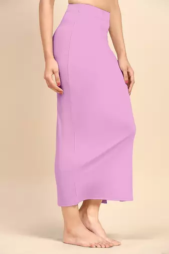 Lilac women's lycra spandex saree shapewear petticoat for women