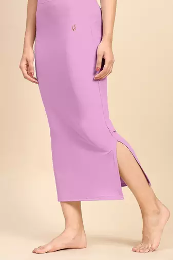 Lilac women's lycra spandex saree shapewear petticoat for women