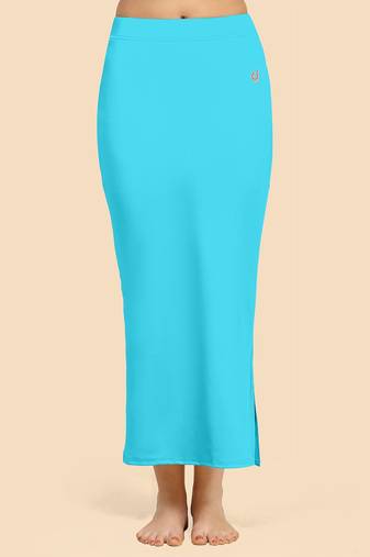 Turquoise women's lycra spandex saree shapewear petticoat for women