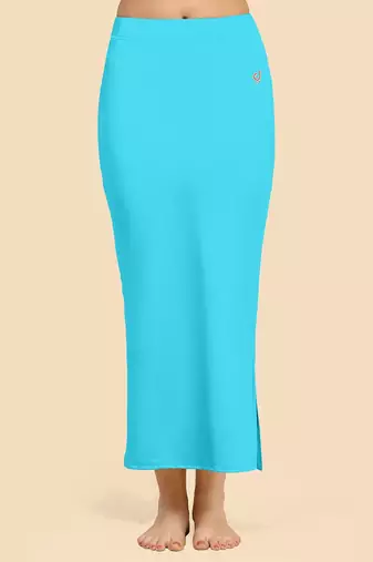 Turquoise women's lycra spandex saree shapewear petticoat for women