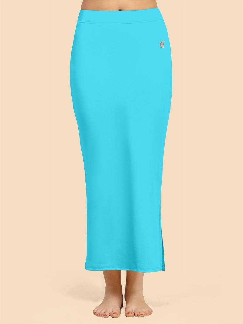 Turquoise women's lycra spandex saree shapewear petticoat for women