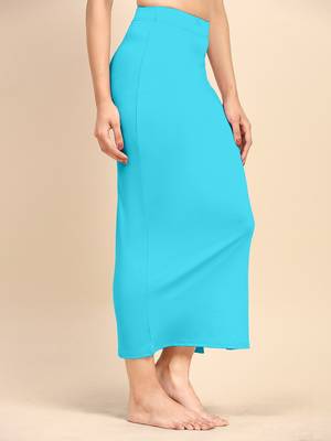 Turquoise women's lycra spandex saree shapewear petticoat for women 3