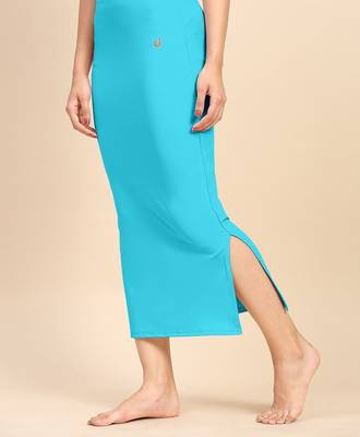 Turquoise women's lycra spandex saree shapewear petticoat for women 4