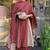 Women's premium handworked pure cotton a-line anarkali kurta palazzo dupatta set
