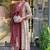 Women's premium handworked pure cotton a-line anarkali kurta palazzo dupatta set