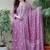 Dusty Lavender Embroidered Straight Suit Set With Dupatta