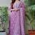 Dusty Lavender Embroidered Straight Suit Set With Dupatta