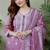 Dusty Lavender Embroidered Straight Suit Set With Dupatta
