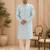 Sky blue embroidered  kurta