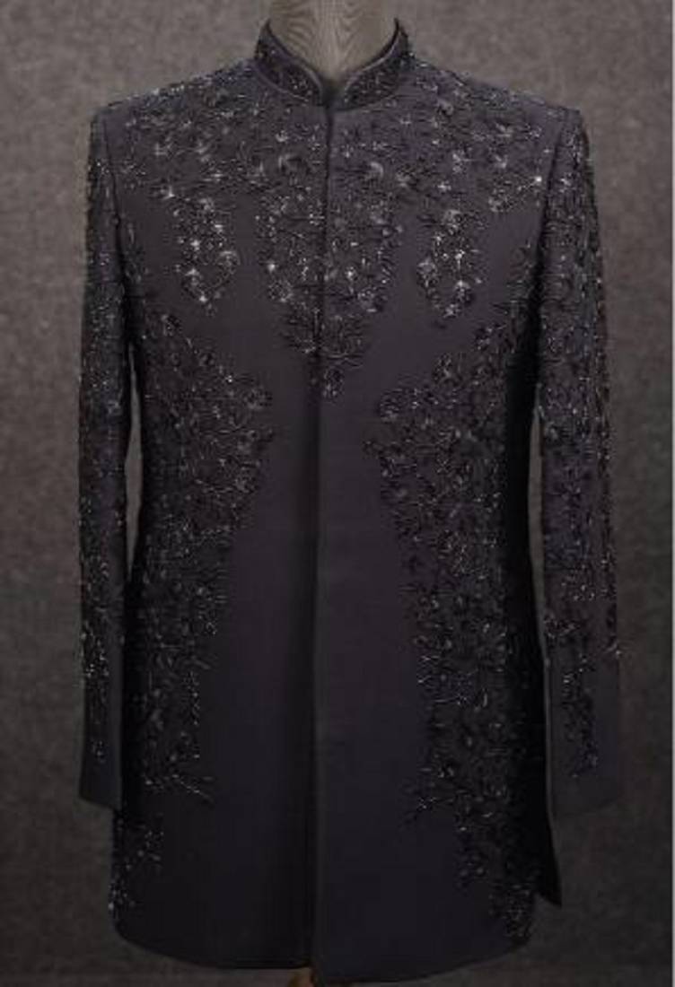 embroidery and beads work heavy armani mens indo western