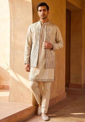 embroidery and sequence work heavy armani mens indo western 1
