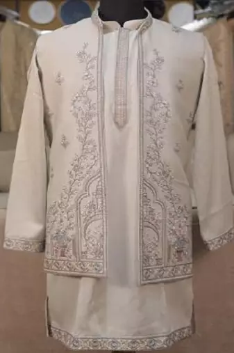 embroidery and sequence work heavy armani mens indo western