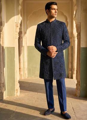 embroidery and beads work heavy armani mens indo western 1