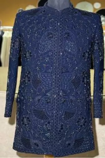 embroidery and beads work heavy armani mens indo western