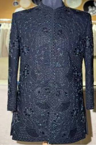 embroidery and beads work heavy armani mens indo western