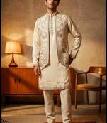 embroidery and sequence work heavy armani mens indo western