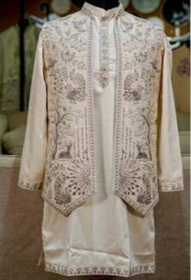 embroidery and sequence work heavy armani mens indo western 2