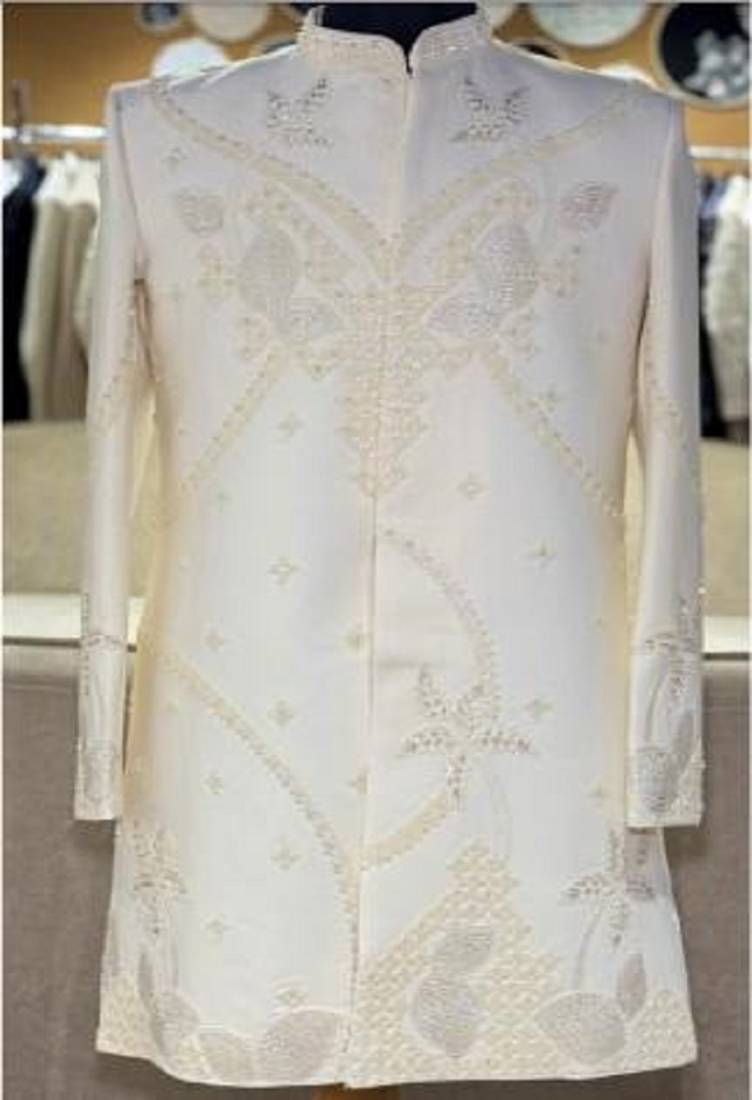 embroidery and beads work heavy armani mens indo western
