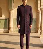 embroidery and beads work heavy armani mens indo western
