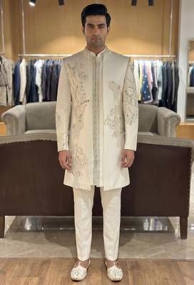 embroidery and beads work heavy armani mens indo western 1
