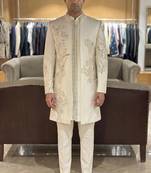 embroidery and beads work heavy armani mens indo western