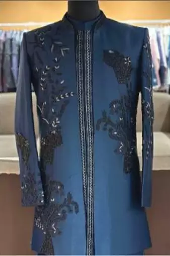 embroidery and beads work heavy armani mens indo western