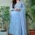Sky Blue Embroidered Suit Set with Dupatta