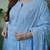 Sky Blue Embroidered Suit Set with Dupatta