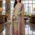 Beige & blush pink embroidered georgette free size stiched kurta palazzo set with dupatta for women