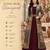 Designer maroon blooming georgette free size stiched top with long printed shrung for women