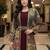 Designer maroon blooming georgette free size stiched top with long printed shrung for women