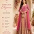 Luxury pink embroidered faux georgette anarkali free size stiched kurta set with dupatta for women