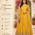 Yellow embroidered heavy viscose anarkali free size stiched kurta set with dupatta for women
