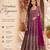 Luxury magenta embroidered faux georgette anarkali free size stiched kurta set with dupatta for women