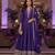 Royal purple embroidered heavy viscose anarkali free size stiched kurta set with dupatta for women