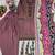 Peach heavy natural silk palazzo set with embroidery & digital dupatta