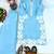 Sky blue heavy natural silk palazzo set with pearl moti hand work