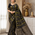 Black Color Jaqurad Doubling Viscos Jari Weaving All Over Body Small And Beautiful Deer Khaddi Crep Georgette Saree