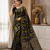 Black Color Jaqurad Doubling Viscos Jari Weaving All Over Body Small And Beautiful Deer Khaddi Crep Georgette Saree