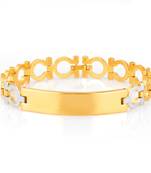 Glittery Gold and Rhodium Plated Bracelet For Men