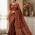 Maroon Color Jaqurad Doubling Viscos Jari Weaving All Over Body Small And Beautiful Deer Khaddi Crep Georgette Saree