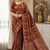 Maroon Color Jaqurad Doubling Viscos Jari Weaving All Over Body Small And Beautiful Deer Khaddi Crep Georgette Saree