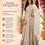 Elegant off white heavy georgette anarkali free size stiched kurta with dupatta for women