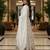 Elegant off white heavy georgette anarkali free size stiched kurta with dupatta for women