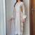 Cream heavy natural silk palazzo set with pearl moti hand work