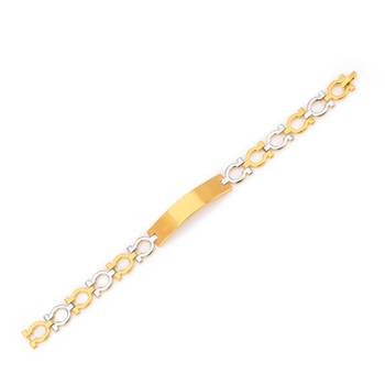 Glittery Gold and Rhodium Plated Bracelet For Men 2