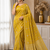 Yellow Color Jaqurad Doubling Viscos Jari Weaving All Over Body Small And Beautiful Deer Khaddi Crep Georgette Saree