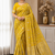 Yellow Color Jaqurad Doubling Viscos Jari Weaving All Over Body Small And Beautiful Deer Khaddi Crep Georgette Saree