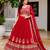 navy-blue faux georgette lehenga choli - free size 